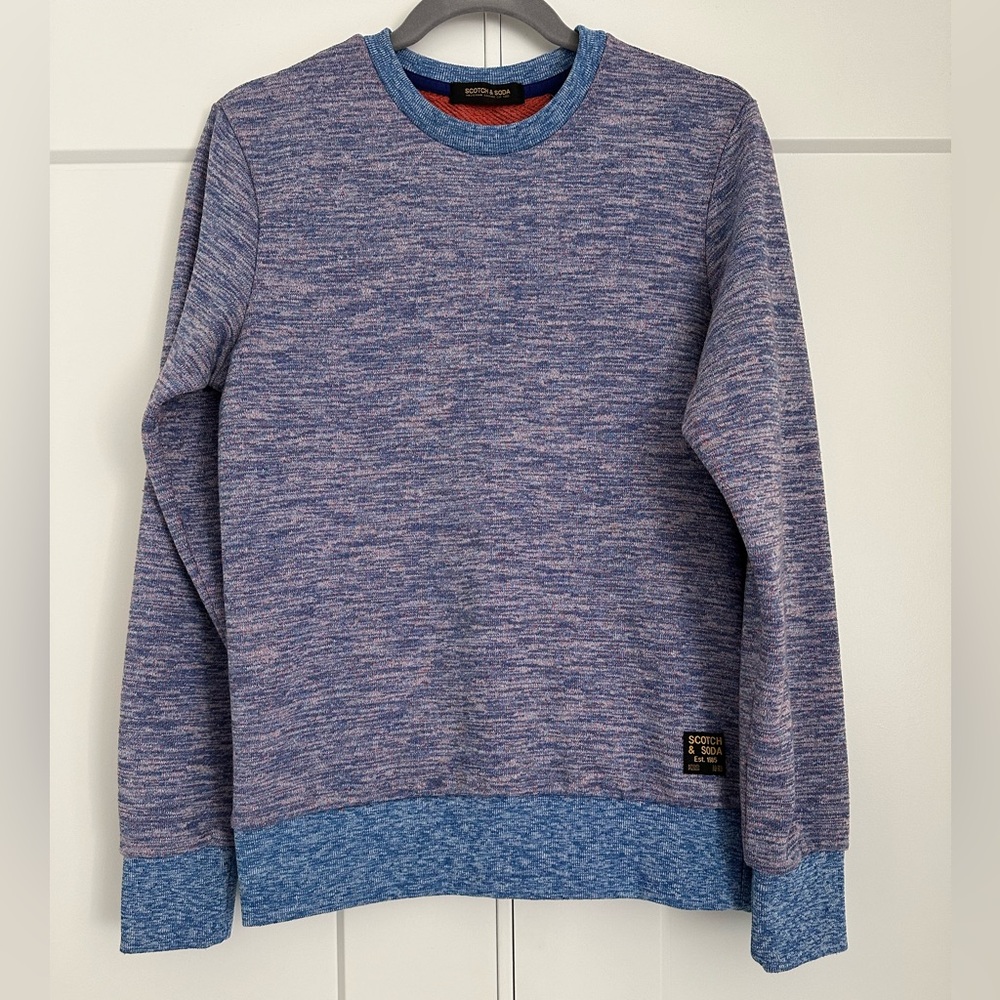 Scotch and Soda Men’s Heathered Purple and Blue Sweatshirt Size Small